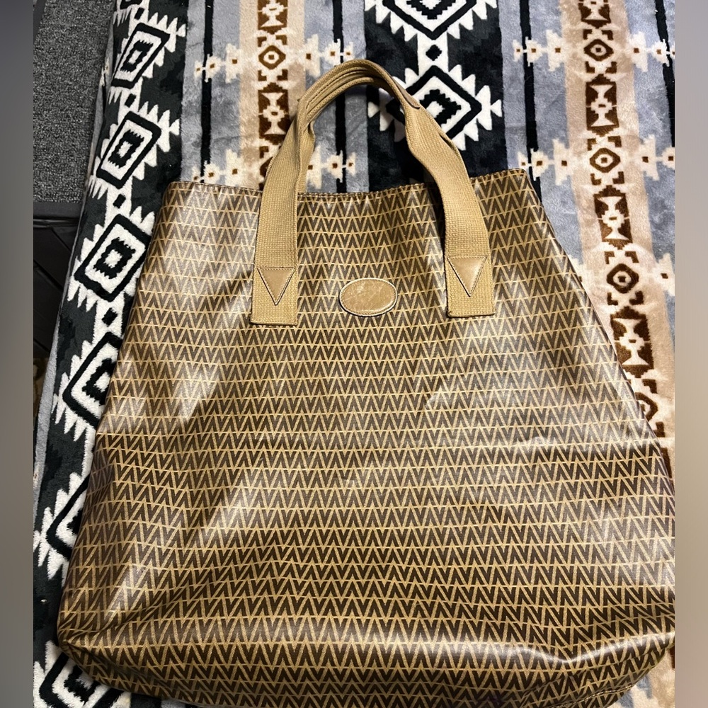 Mario Valentino EUC Vintage PVC Monogram Tote